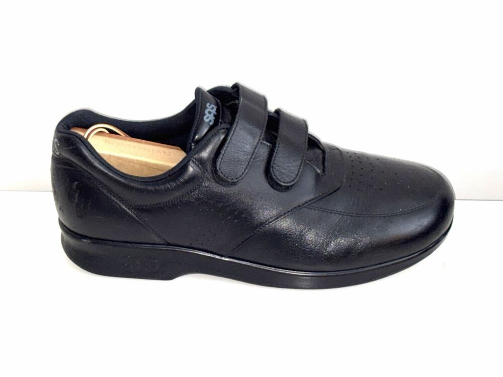 SAS Mens Size 10.5 VTO EZ Strap Tripad Comfort Black Shoes Made USA